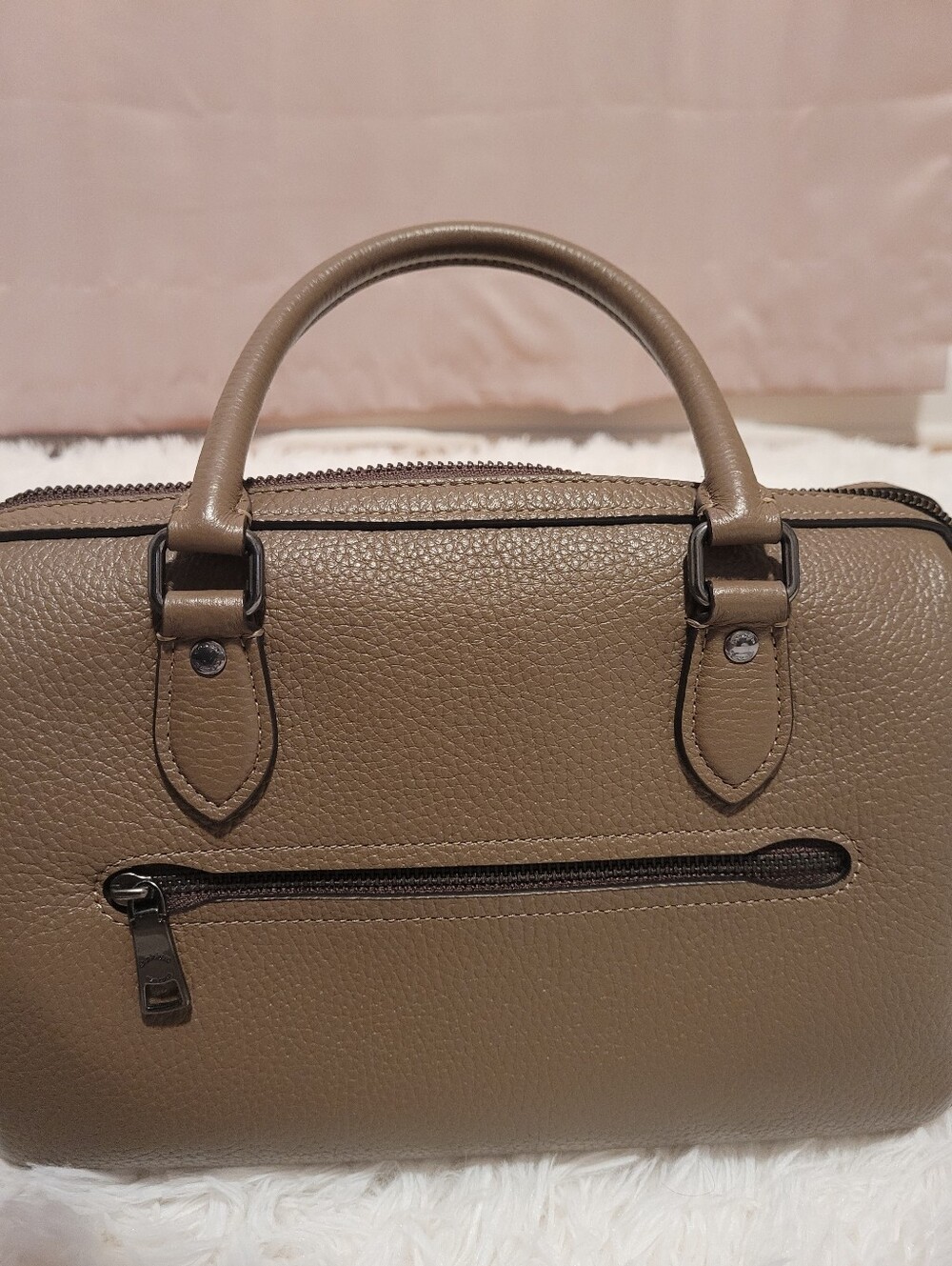 *Updated Pics* Coach Rowan Satchel Bag (Dark Stone) - Picture 6 of 10